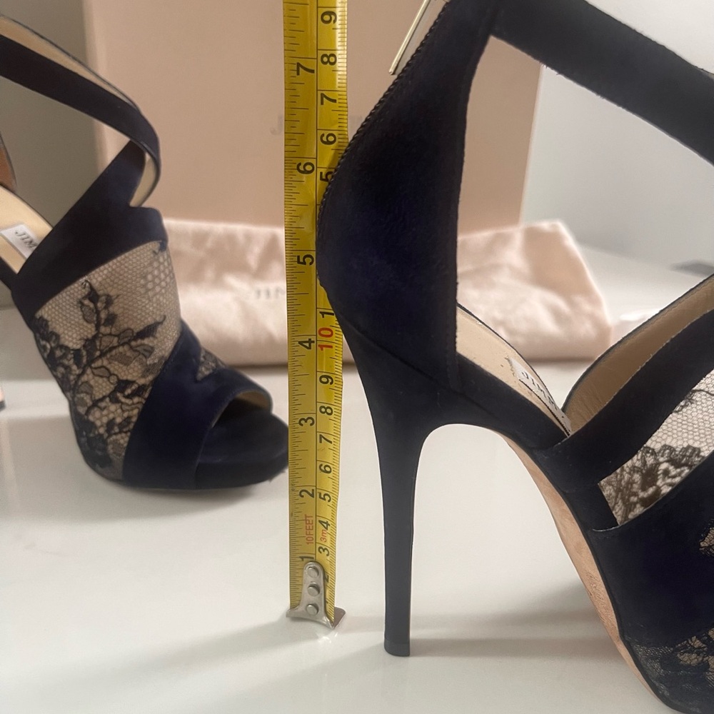 AUTHENTIC JIMMY CHOO ITALIAN LACE HEELS - Picture 12 of 16